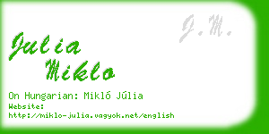 julia miklo business card